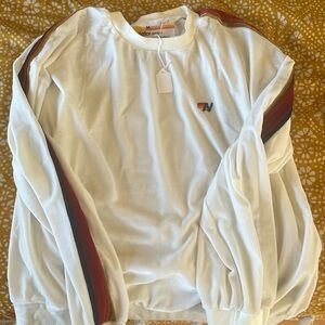 Never worn Aviator Nation velour sweatshirt. Off white/cream.
